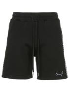 Stampd Checkered Side Panel Track Shorts - Black