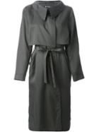 Minimarket Tarot Trench Coat, Women's, Size: 40, Green, Lyocell