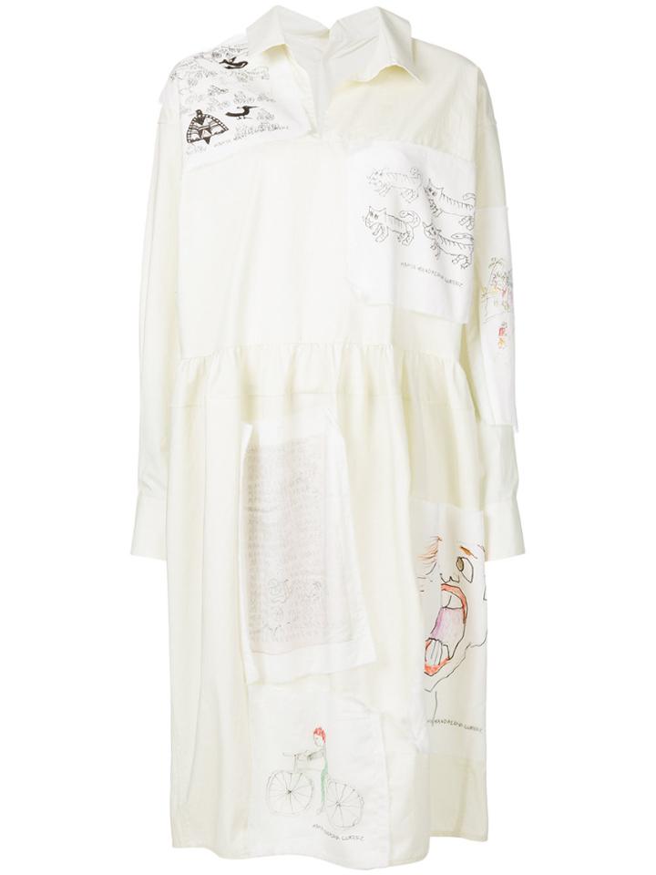 Marni Deconstructed Shirt Dress - Yellow & Orange