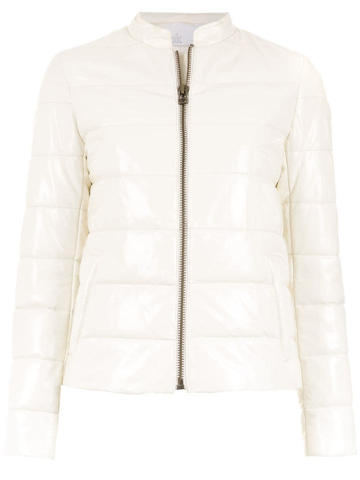 Nk Leather Puffer Jacket - White