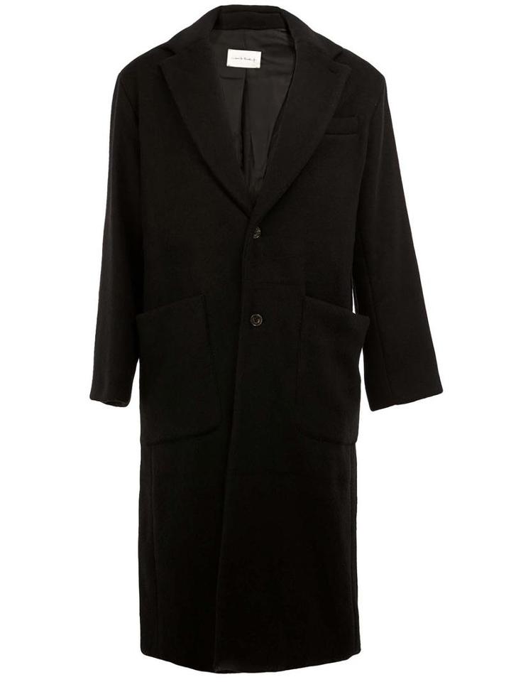 Song For The Mute Classic Coat, Men's, Size: 48, Black, Cupro/wool