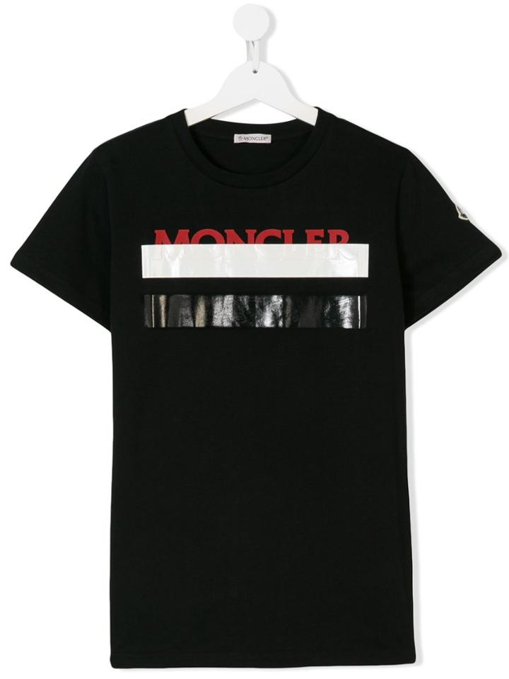 Moncler Kids Teen Logo Print T-shirt - Blue