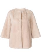 Yves Salomon Short Fur Jacket - Pink & Purple