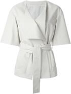 Drome Leather Kimono Jacket, Women's, Size: Medium, Nude/neutrals, Leather/acetate/cupro