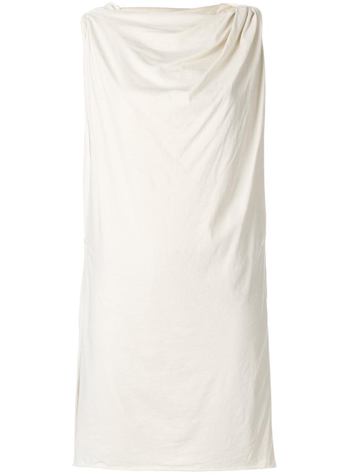 Rick Owens Drkshdw Draped Detail Shift Dress - Nude & Neutrals