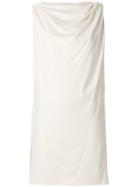Rick Owens Drkshdw Draped Detail Shift Dress - Nude & Neutrals