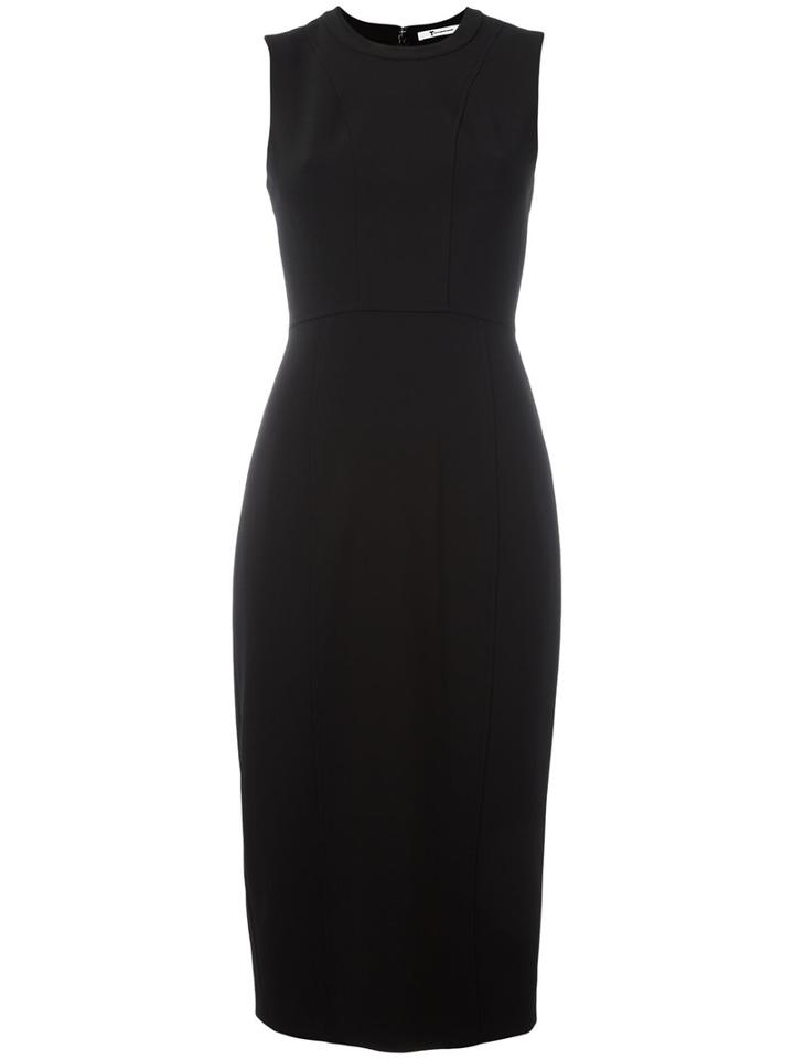 T By Alexander Wang Sleeveless Pencil Dress, Women's, Size: 2, Black, Polyester/polyurethane
