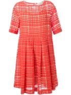 Erika Cavallini Sheer Check Flared Dress