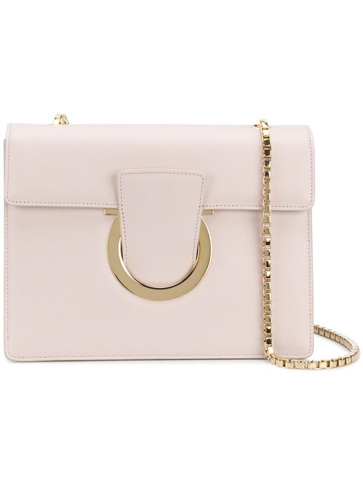 Salvatore Ferragamo Gancini Shoulder Bag - Nude & Neutrals