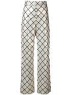 Genny Geometric Printed Trousers - Neutrals
