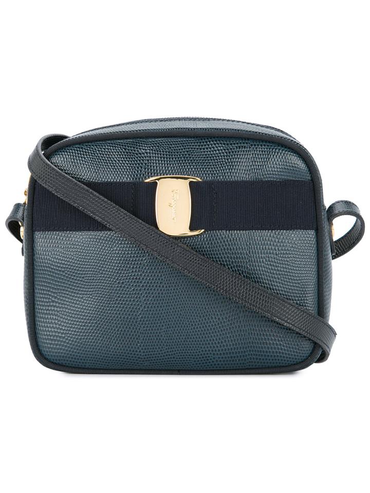 Salvatore Ferragamo Vintage Vara Shoulder Bag - Blue