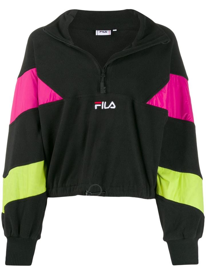 Fila Color-block Half-zip Top - Black