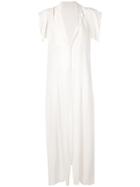 Yohji Yamamoto Pre-owned Shortsleeved Sheer Maxi Jacket - White