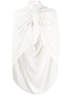 Magda Butrym Sequin Embellished Cape Jacket - White