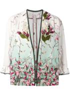 Antonio Marras Embroidered Flower Jacket, Women's, Size: 40, Nude/neutrals, Silk/cotton/linen/flax/plastic