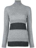 Marni - Panelled Turtleneck Sweater - Women - Cashmere/virgin Wool - 44, Grey, Cashmere/virgin Wool