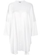 Baja East Silky Shirt Dress - White