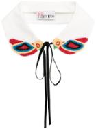 Red Valentino Beaded Collar - White