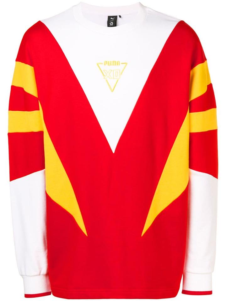Puma Colour Block Sweatshirt - Red