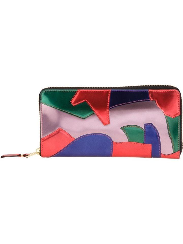 Comme Des Garcons Wallet Patchwork Zip Top Wallet