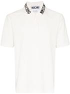 Moschino Logo-collar Polo Shirt - White
