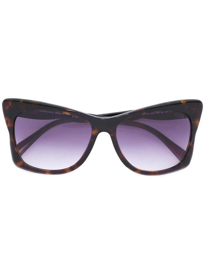 Emilio Pucci - Oversized Sunglasses - Women - Acetate - 59, Brown, Acetate