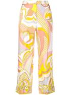 Emilio Pucci Printed Cropped Trousers - Yellow