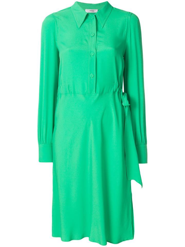 Mauro Grifoni Gathered Side Shirt Dress - Green