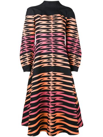 Navro Arrow Bolt Midi Dress - Multicolour