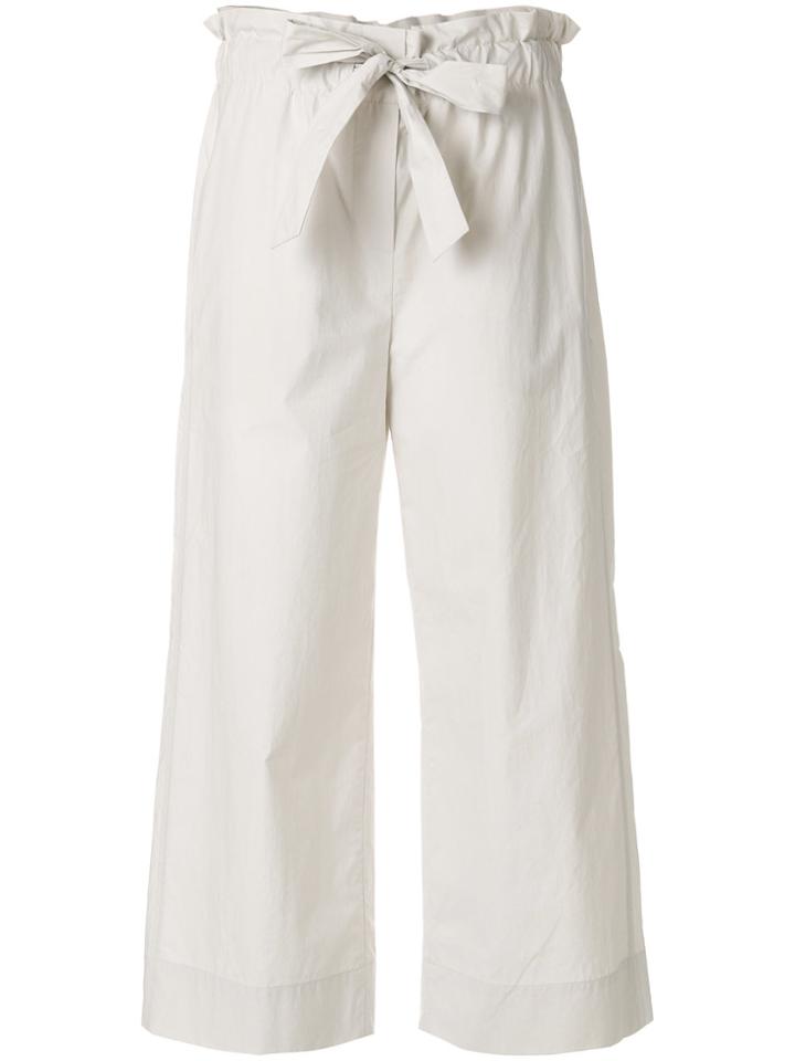 Luisa Cerano Cropped Tie-waist Trousers - Nude & Neutrals