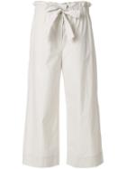 Luisa Cerano Cropped Tie-waist Trousers - Nude & Neutrals