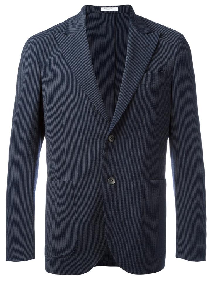 Boglioli - Striped Blazer - Men - Polyester/spandex/elastane/virgin Wool - 50, Blue, Polyester/spandex/elastane/virgin Wool