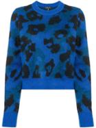 Rag & Bone Cow Pattern Knitted Sweatshirt - Blue