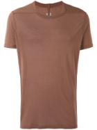 Rick Owens - Round Neck T-shirt - Men - Silk/viscose - M, Brown, Silk/viscose