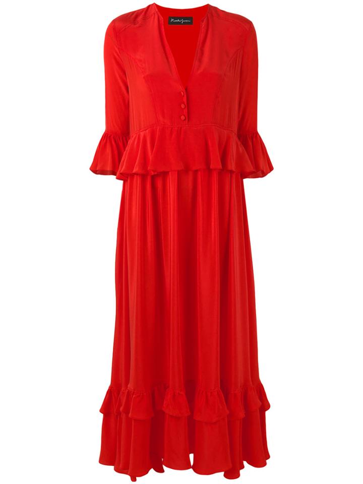 Rossella Jardini Flared Dress - Yellow & Orange