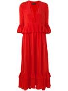 Rossella Jardini Flared Dress - Yellow & Orange