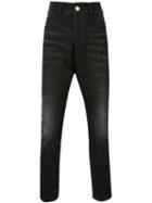 10sei0otto Stonewashed Jeans, Men's, Size: Xxl, Black, Cotton/spandex/elastane