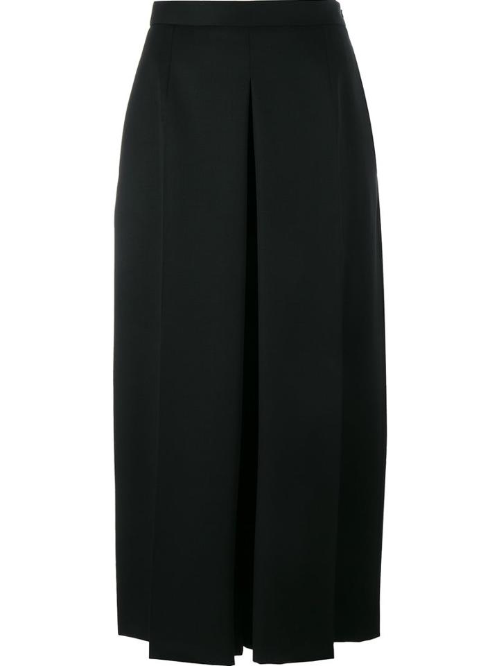 Alexander Mcqueen Wide Leg Cropped Jeans, Women's, Size: 38, Black, Virgin Wool