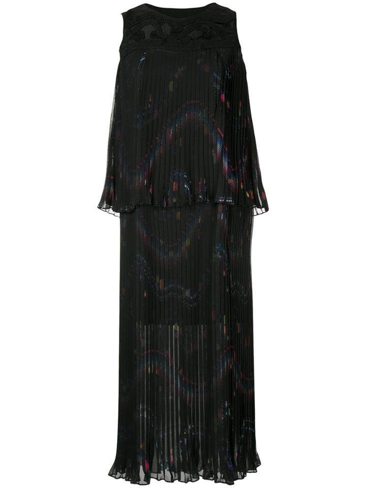 Romance Was Born After Life Pleated Dress - Black