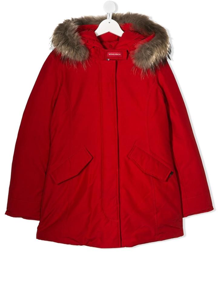 Woolrich Kids Teen Hooded Parka - Red