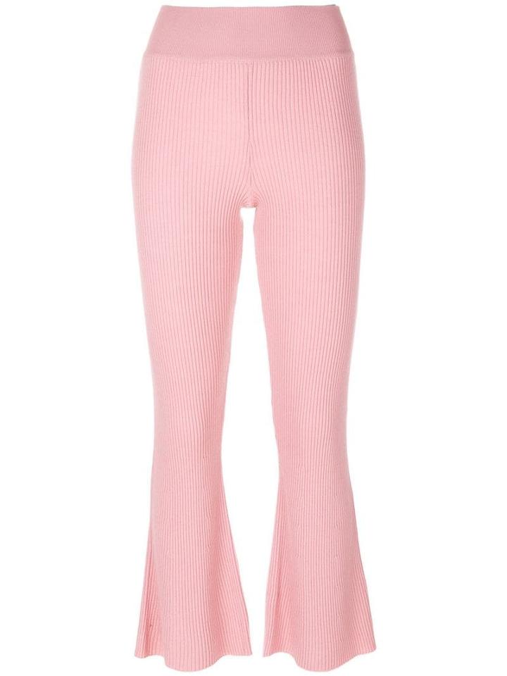 Cashmere In Love Cashmere Candiss Flared Knit Trousers - Pink