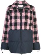 Marni Bi-material Checked Quilted Jacket - Pink