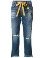 Ermanno Scervino Embellished Cropped Jeans - Blue