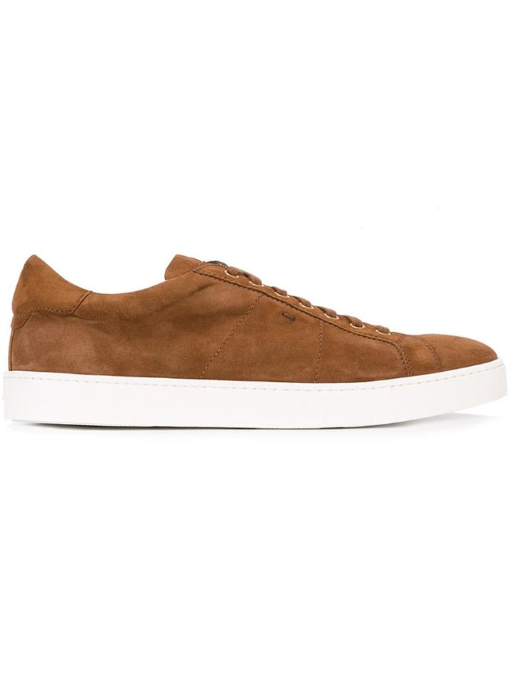 Santoni Lace Up Trainers - Brown