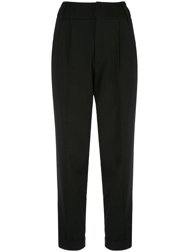 Arias Pleated Waist Trousers - Black