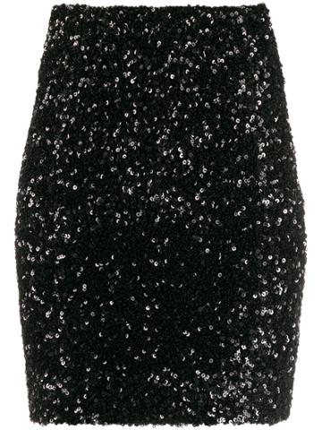 Redemption Sequin Fitted Skirt - Black