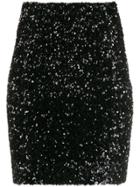 Redemption Sequin Fitted Skirt - Black