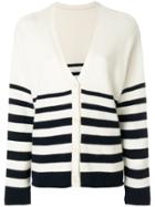 Chinti & Parker Graduated Stripe Cardigan - Nude & Neutrals