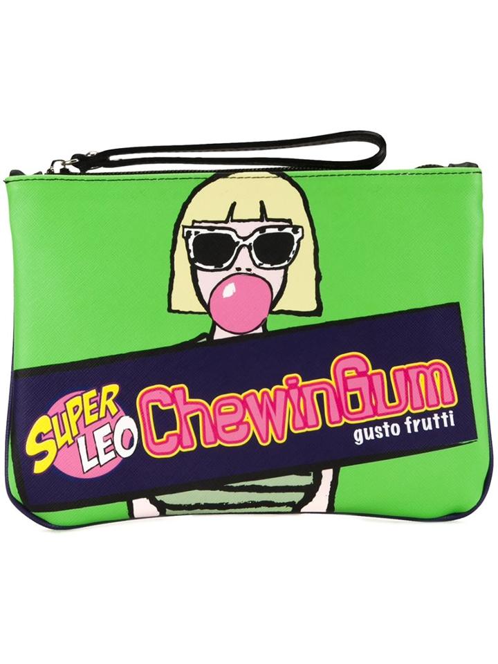 Leo 'chewingum' Clutch Bag, Women's, Green