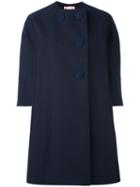 Marni - Decorative Button Coat - Women - Silk/cotton - 38, Blue, Silk/cotton